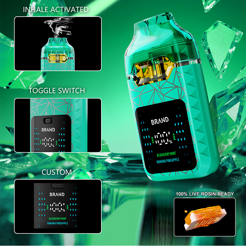 live resin vape Palm Postless Box Mod Vaporizer Distillate Live Resin Rosin 1g 2g All in One Disposable Vape Pen Pod Device