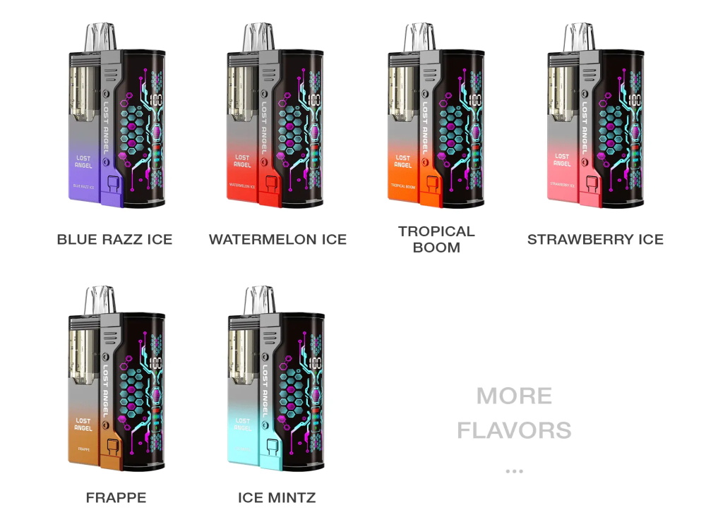 Lost Angel LED Display Screen Nicotine Vaporizer Mate 50k Puffs Electric Cigarette Disposable Vape Pen Pod Device