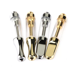 Metal Tip Sliver Golden Metal Flat Tip Presst Fit Lead Free 510 Thread Cart 0.5 1 ml Ceramic Empty Vape Cartridge