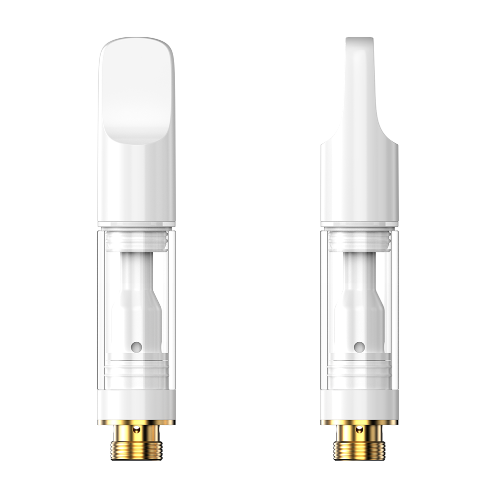 CBD Ceramic Vape Cart 1 Ml Empty Glass Body Zirconia Post Press Fit 4*1.6 mm 510 Thread Cartridge