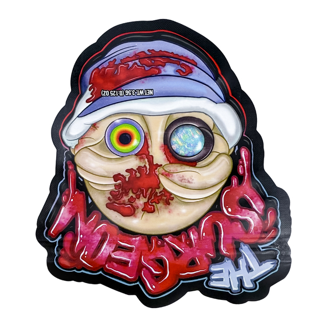 Customized Design Die Cut Mylar Bag Stand Up 3.5g 7g 1g Vape Cartridge Herb Flower Edible Candy Cookie Smell Proof Mylar Bags