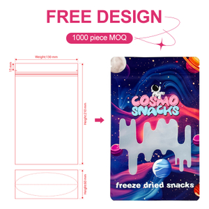 3-Side Seal Edible Fold-Over Bottom Mylar Bags