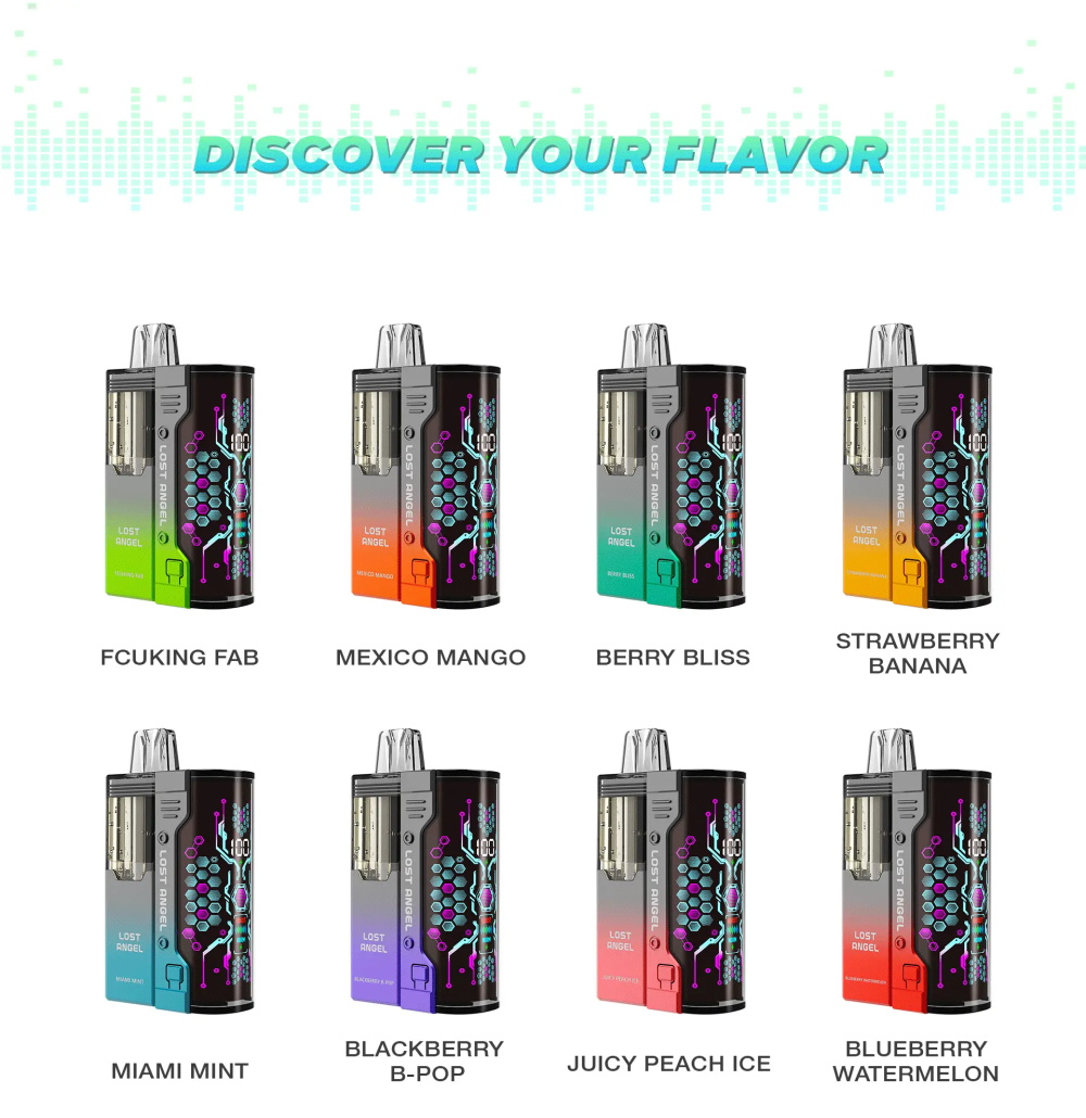 Lost Angel LED Display Screen Nicotine Vaporizer Mate 50k Puffs Electric Cigarette Disposable Vape Pen Pod Device