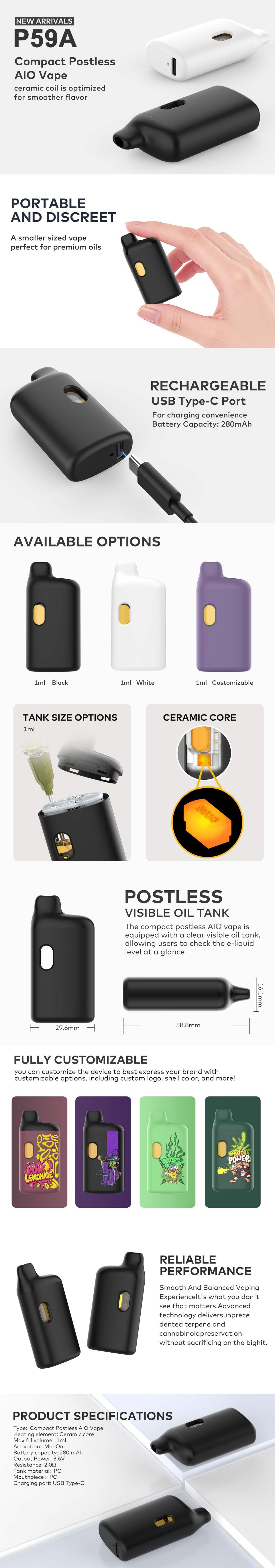 Palm LED Empty Vape Pod