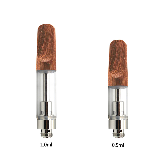 Wooden Tip Sliver Flat Tip Duckbill SUS316 Lead Free 510 Thread Cart 0.5 1 ml Ceramic Empty Vape Cartridge