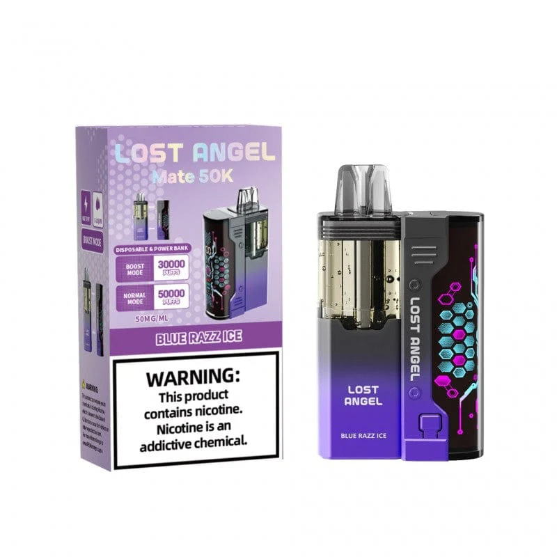 Lost Angel LED Display Screen Nicotine Vaporizer Mate 50k Puffs Electric Cigarette Disposable Vape Pen Pod Device