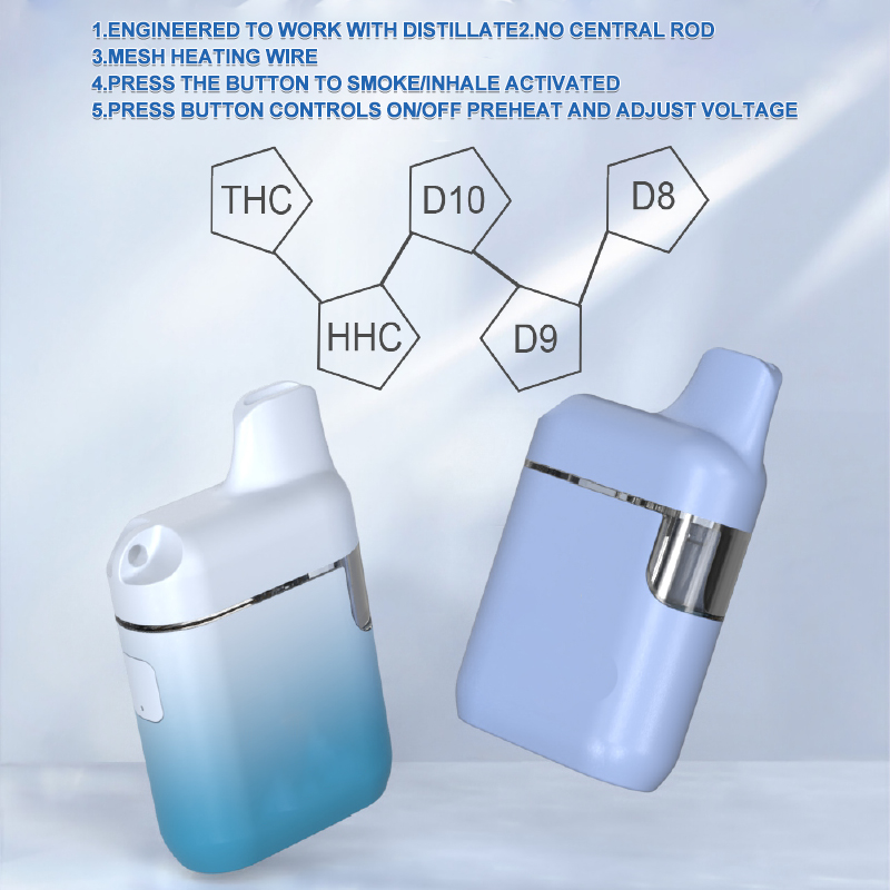 Palm Postless Box Mod Vaporizer Distillate Live Resin Rosin 1g 2g All in One Disposable Vape Pen Pod Device